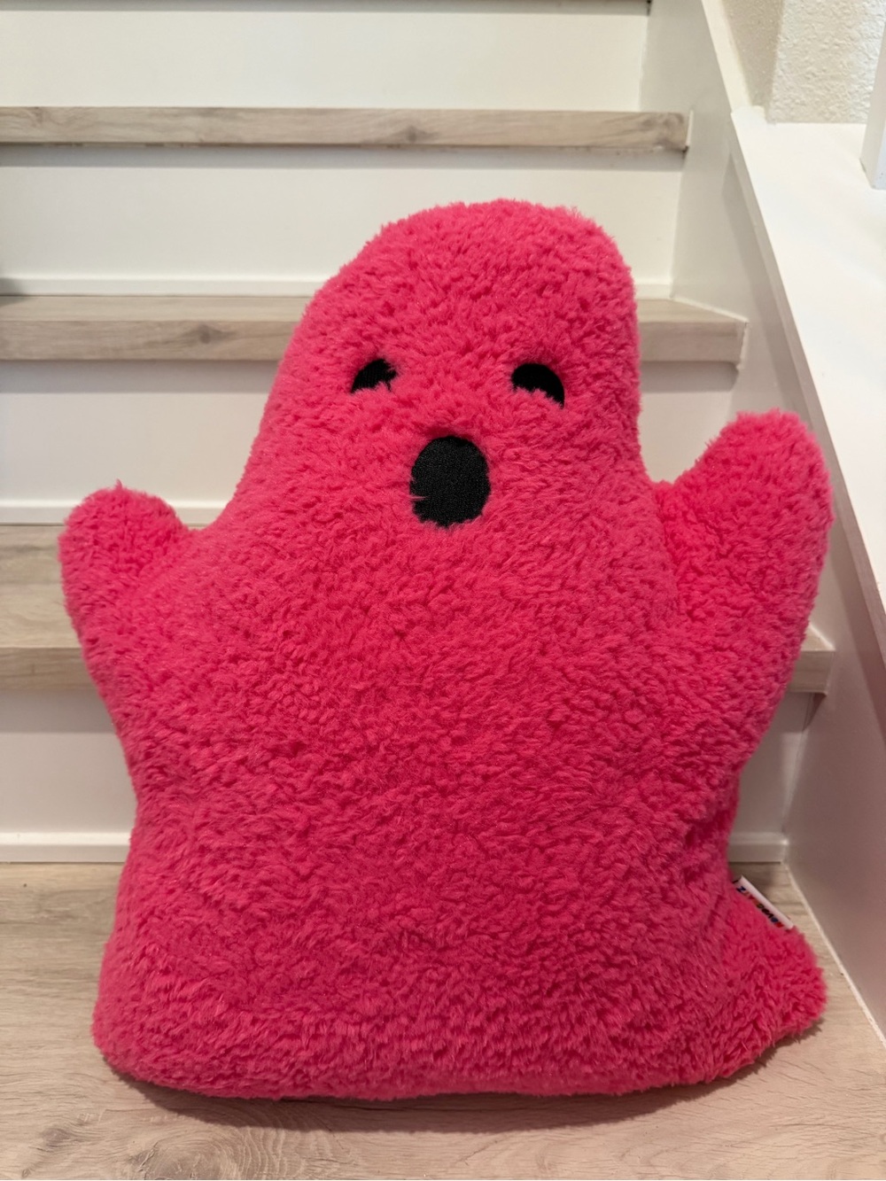 Pink Ghost Halloween Pillow